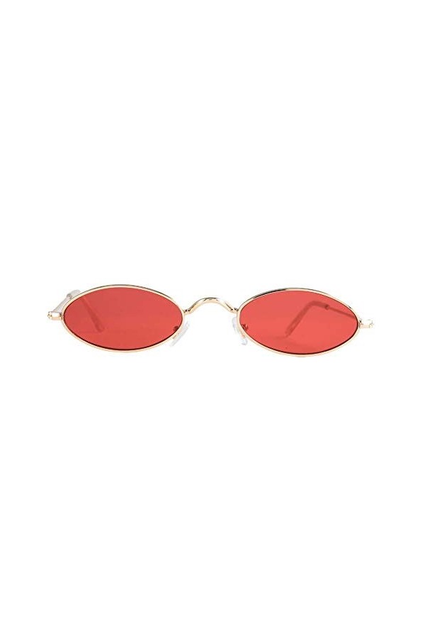 FastUU Lunettes de Soleil Femmes, Lunettes de Soleil de Protection Ovale Vintage Lunettes de Soleil à lentilles claires avec 
