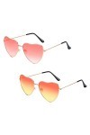 Hippy Lunettes en forme de coeur, lunettes de coeur, lunettes de fête en forme de coeur, lunettes en forme de cœur, avec mont