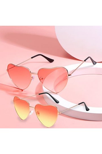 Hippy Lunettes en forme de coeur, lunettes de coeur, lunettes de fête en forme de coeur, lunettes en forme de cœur, avec mont