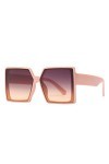 Dorjuli Lunettes de soleil pour femme - Lunettes de soleil classiques avec miroir - Lunettes de soleil sans monture - Couleur