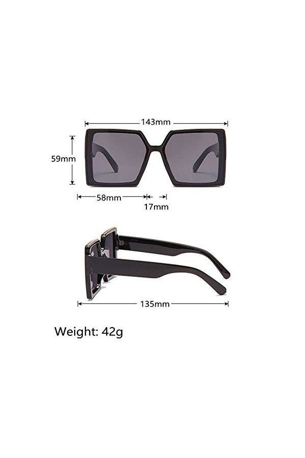 Dorjuli Lunettes de soleil pour femme - Lunettes de soleil classiques avec miroir - Lunettes de soleil sans monture - Couleur