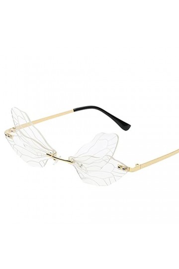 Dorjuli Lunettes de soleil vintage pour femmes Vintage Fashion Classique Lunettes de soleil miroir sans monture Lunettes de s