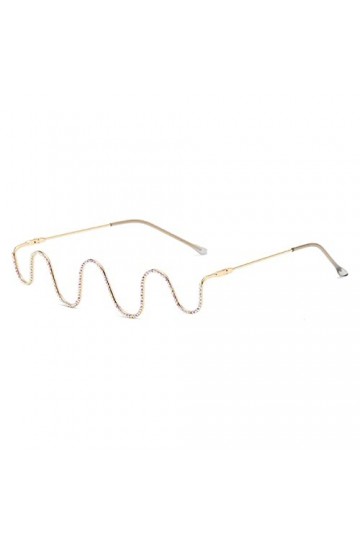 Dorjuli Lunettes de soleil pour femme - Lunettes de soleil classiques - Miroir - Lunettes de soleil sans monture - Lunettes d