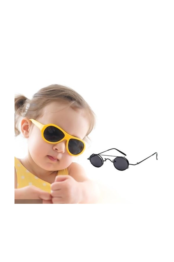 kawehiop Lunettes de soleil unisexes à la mode – Monture légère et protection, lunettes de soleil pour femmes, hommes, verres