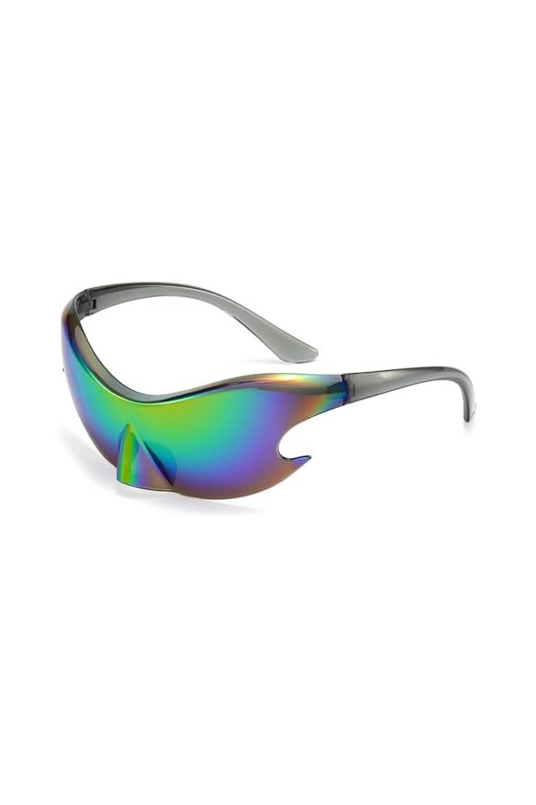 LYEAA Punk Y2K Lunettes de soleil tendance pour homme et femme Lunettes de soleil unisexe pièce Lunettes de soleil Sport Sail