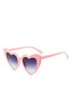YIERJIU Lunettes Love Heart Lunettes de Soleil Femmes Cat Eye Lunettes de Soleil Vintage Cadeau de Noël en Forme de Coeur Lun