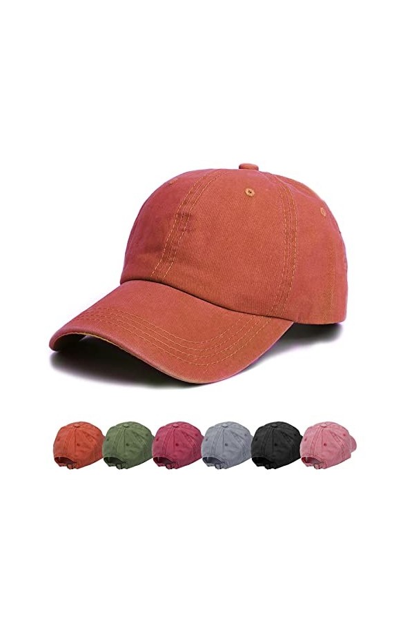 Casquette de baseball unisexe réglable, Noir et rose., Taille M