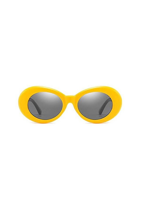 Inlefen Lunettes de soleil ovales mod style rétro épaisse lunettes de mode 9 choix de couleurs