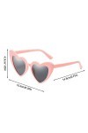 SKHAOVS4 pcs lunettes coeur, lunettes de soleil coeur，lunettes damour vintage mode œil de chat rétro soleil forme de cœur fa