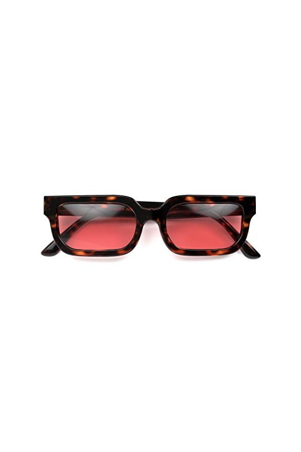LONDON MOLE Eyewear | Lunettes de soleil glacées | Marque de mode | Protection UV400 | Unisexe Tortoise Shell, Red 