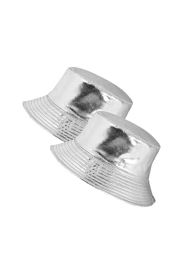 Eigso Chapeau unisexe tendance pour le camping - Protection solaire - Flexible - Pliable - Finition métallique, Arc-en-ciel -