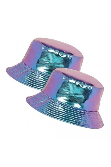 Eigso Chapeau unisexe tendance pour le camping - Protection solaire - Flexible - Pliable - Finition métallique, Arc-en-ciel -