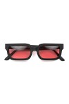 LONDON MOLE Eyewear | Lunettes de soleil glacées | Marque de mode | Protection UV400 | Unisexe Transparent, Black 