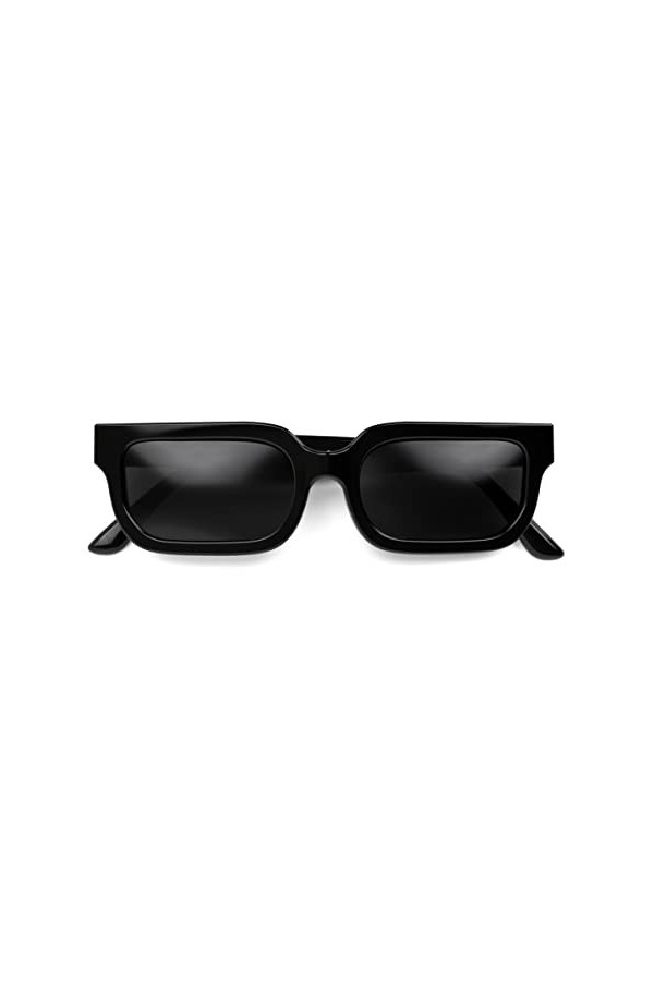 LONDON MOLE Eyewear | Lunettes de soleil glacées | Marque de mode | Protection UV400 | Unisexe Transparent, Black 