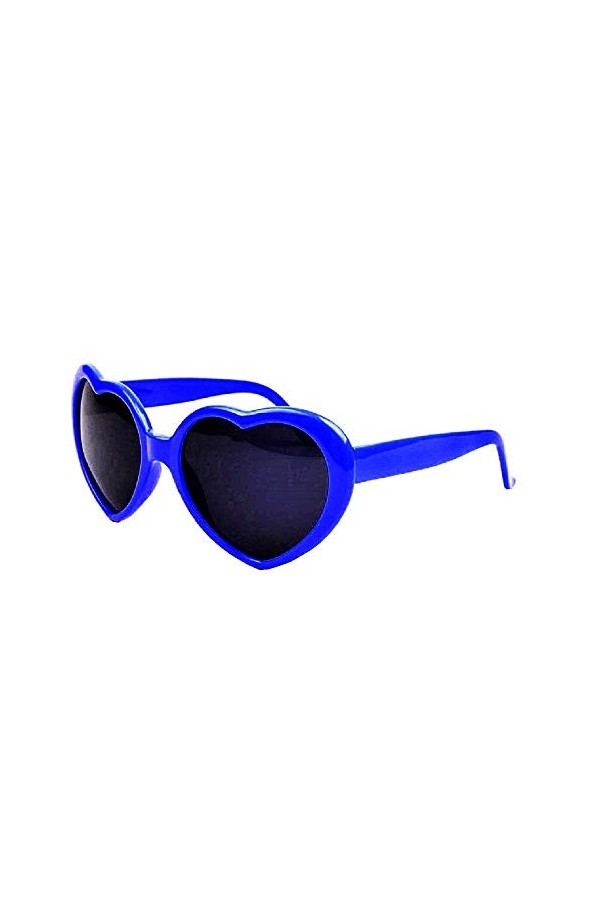 Lunettes de soleil coeur - femme - lolita - uv400 polarisées - bleu - idée cadeau de Noël et anniversaire