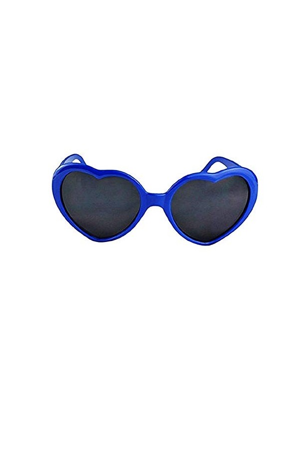 Lunettes de soleil coeur - femme - lolita - uv400 polarisées - bleu - idée cadeau de Noël et anniversaire