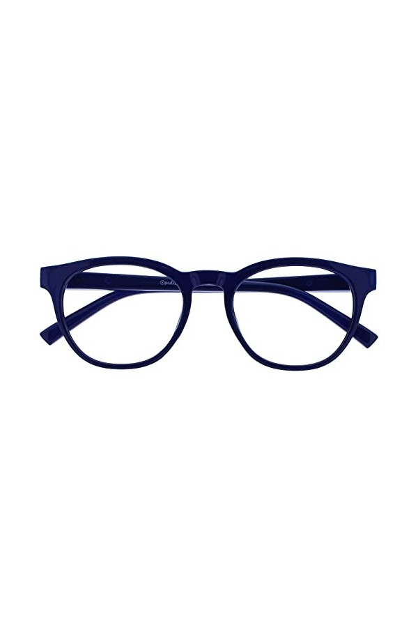 OPULIZE Blu - Lunettes Anti-Lumière Bleue Monture Rondes et Cool Charnières à Ressort Améliore le Sommeil Jeux Ordinateur Tra