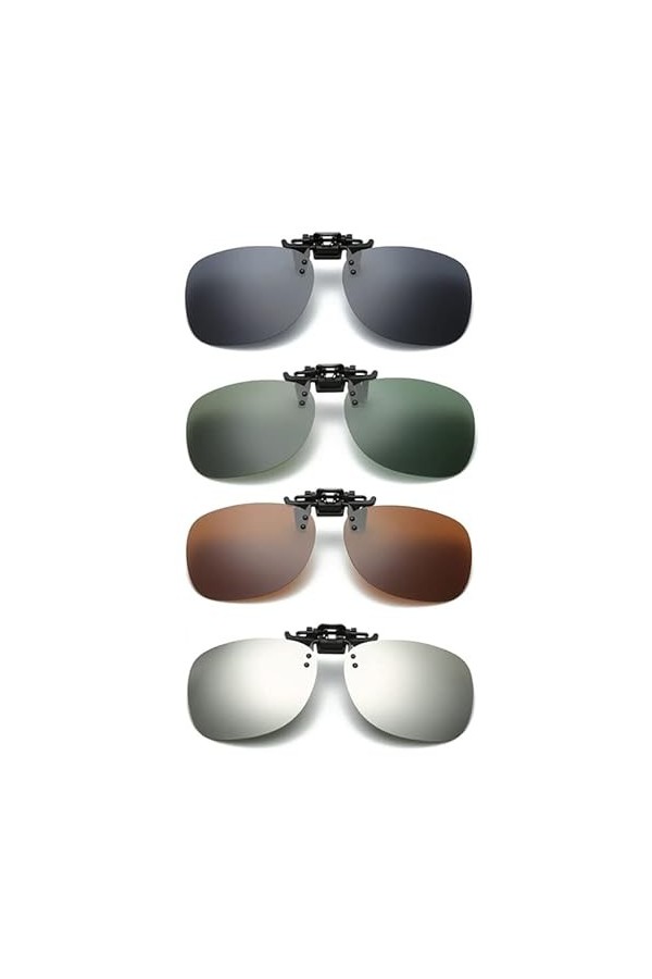 Lunettes de soleil polarisées à clipser, lunettes de soleil UV400 Clip de lentilles polarisées, sadaptent sur les lunettes a