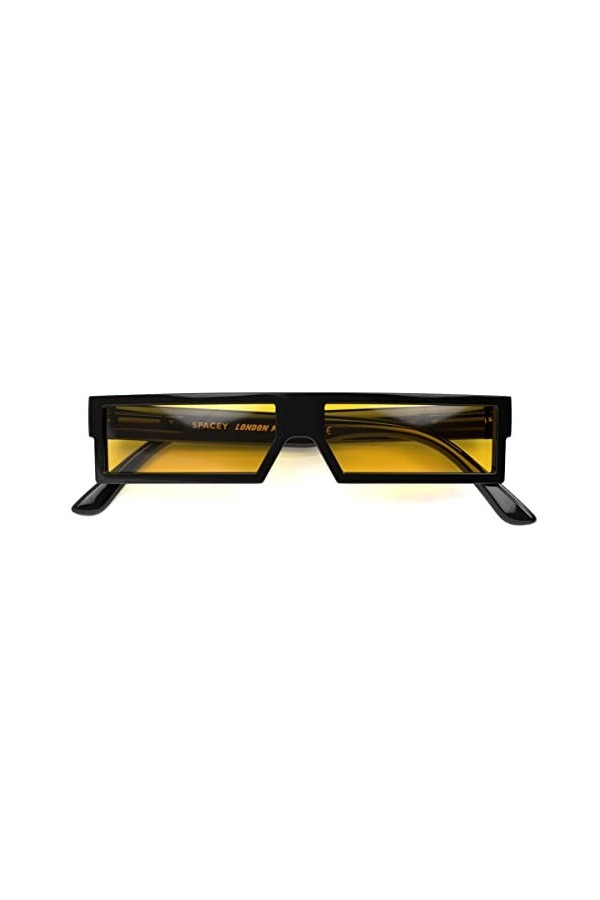 LONDON MOLE Eyewear Spacey Sunglasses - Lunettes de soleil rectangulaires - Marque de mode - Protection UV400 - Homme Femme -