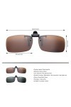 Skyzone Lunettes de soleil à clipser sur lunettes de vue pour femme homme, 2 paires de lunettes de soleil polarisées rabattab