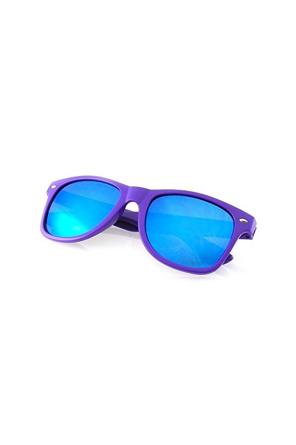 Emblem Eyewear - Lunettes De Soleil à La Mode Vintage Miroir Objectif De Nouveaux Hommes Femmes Cadre Rétro Cool Lentille Mi