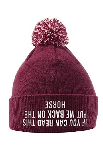 Bonnet à pompon avec inscription « If You Can Read This Put Me Back On The Horse Hat »,Cadeaux déquitation pour filles,Bonne