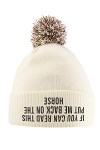 Bonnet à pompon avec inscription « If You Can Read This Put Me Back On The Horse Hat »,Cadeaux déquitation pour filles,Bonne