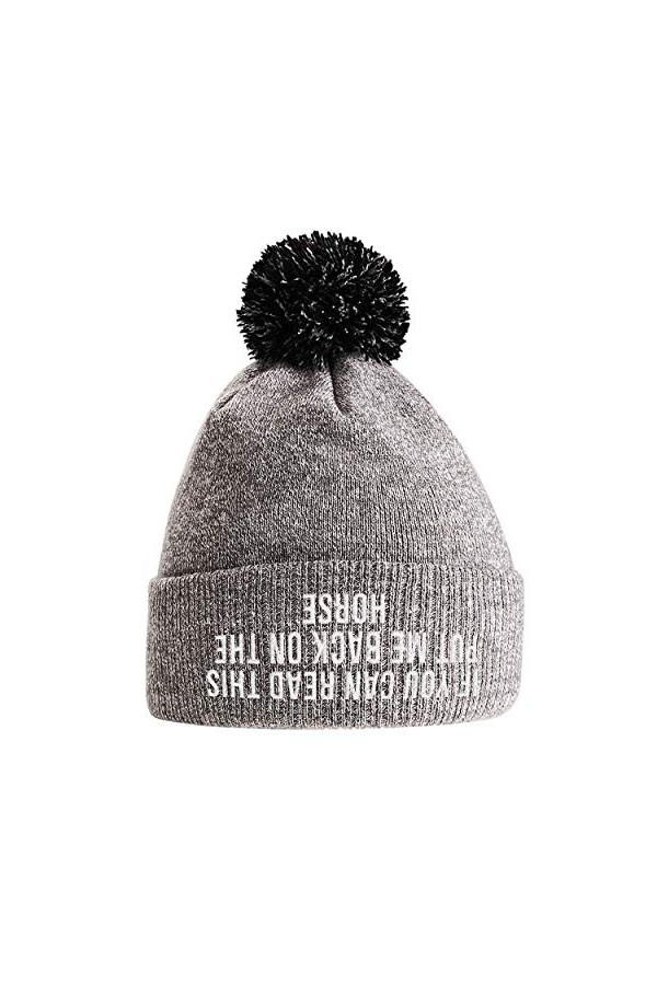 Bonnet à pompon avec inscription « If You Can Read This Put Me Back On The Horse Hat »,Cadeaux déquitation pour filles,Bonne