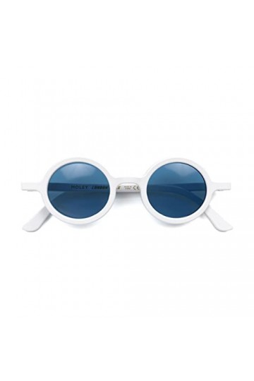 LONDON MOLE Eyewear Lunettes de soleil Moley Protection UV400 Unisexe White, Blue 