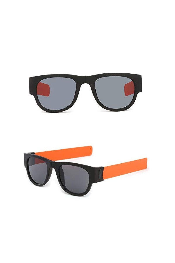 Dorjuli Y2K Lunettes de soleil punk polarisées rétro classiques avec miroir - Lunettes de soleil sans monture - Couleurs hipp