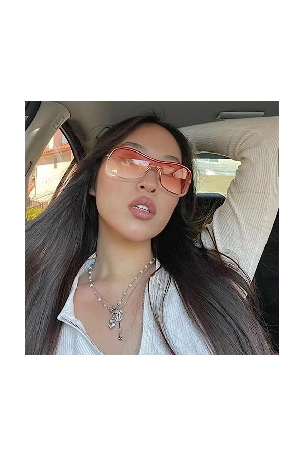 Lunettes de soleil surdimensionnées pour femme – Lunettes de soleil portables enveloppantes pour cyclisme, conduite, pêche, p