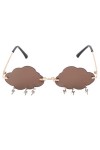 VALICLUD Lunettes de Soleil de Fête Élégantes pour Hommes Femmes Lunettes de Soleil de Protection Uv en Forme de Nuage Lunett