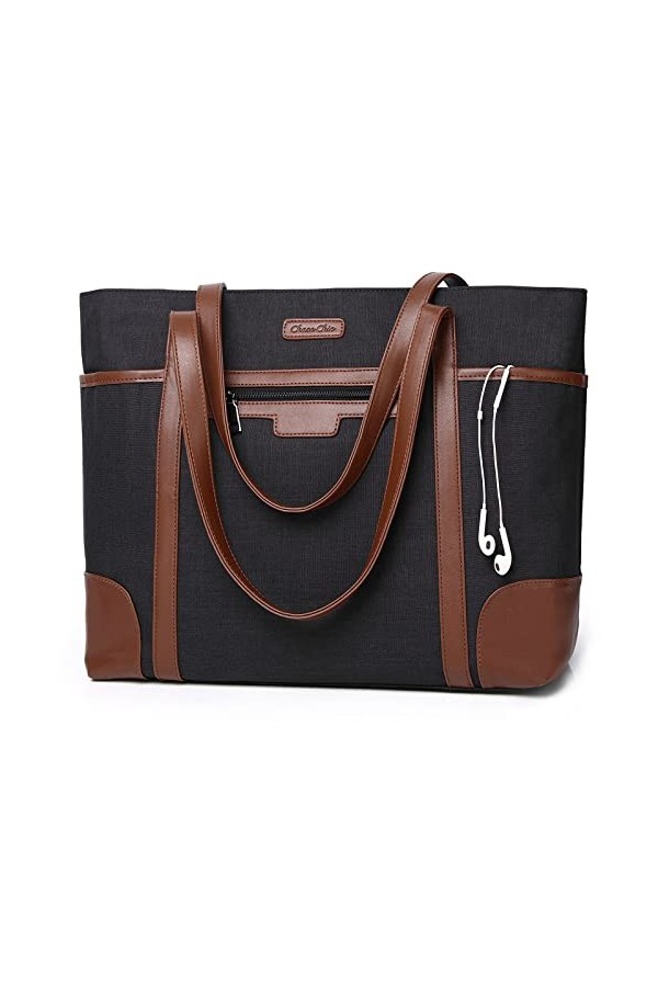 Sac Ordinateur Femme,ChaseChic Sac Cabas Femmes Imperméable Classique Enseignantes 15,6 pouces Ordinateur Sacs De Travail Pou