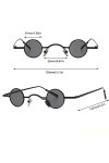 Lunettes de Soleil Rétro Petites Rondes Lunette de Soleil Ronde Hippie Lunettes de Soleil Rondes Polarisées UV400 Protection 