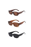 3 Pièces Lunettes de Soleil Rectangulaires pour Femmes, Lunettes de Soleil Rétro Rectangulaires, Hommes Lunettes de Soleil, F