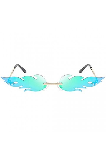 Rimless Lunettes de Soleil Lunettes de Soleil Miroir Flamme Lunettes de Soleil à la Mode Flamme Lunettes de Soleil sans Montu