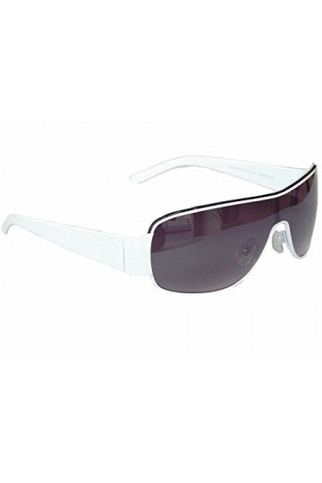 Lunettes de soleil tendance aviateur monoverre style sportif femme homme M 5 - Blanc - taille unique