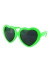 SOIMISS Vert Coeur Lunettes De Soleil Vert Lunettes De Soleil Vert Cadeaux Lunettes De Soleil Accessoires Costume Lunettes Pa