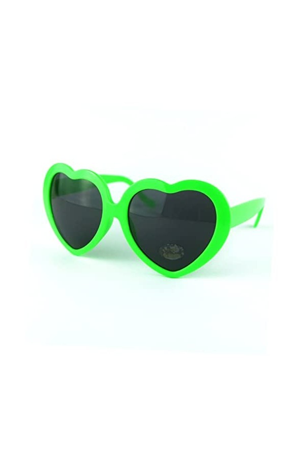 SOIMISS Vert Coeur Lunettes De Soleil Vert Lunettes De Soleil Vert Cadeaux Lunettes De Soleil Accessoires Costume Lunettes Pa