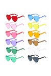 dogmoon Lot de 12 paires de lunettes de soleil pentagramme amusantes - Lunettes de soleil sans monture - Pour homme et femme 