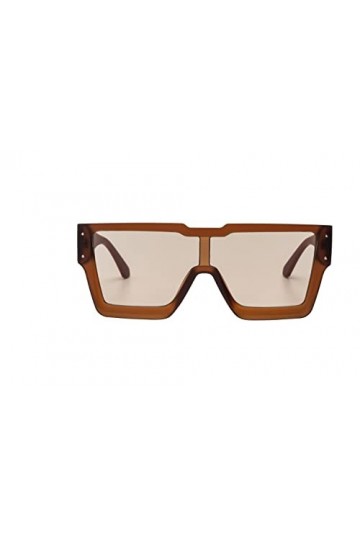 tigratigro Lunettes de soleil mode à jambe large Uv400, lunettes de soleil vintage homme/femme, marron, Taille unique