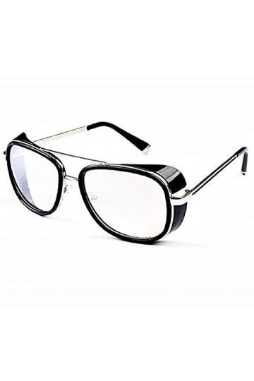 KIRALOVE Lunettes de soleil - - femme - homme - unisexe - monture argentée - verres - transparents - lunettes de soleil garço