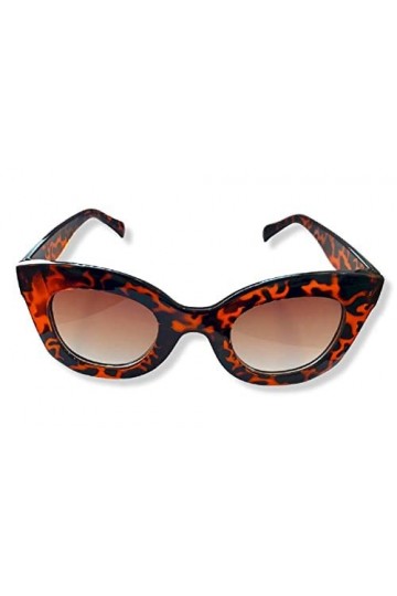 KIRALOVE - Lunettes de soleil grandes - léopard - vintage - chat - monture large - cat eye - Meilleures ventes - Monture léop