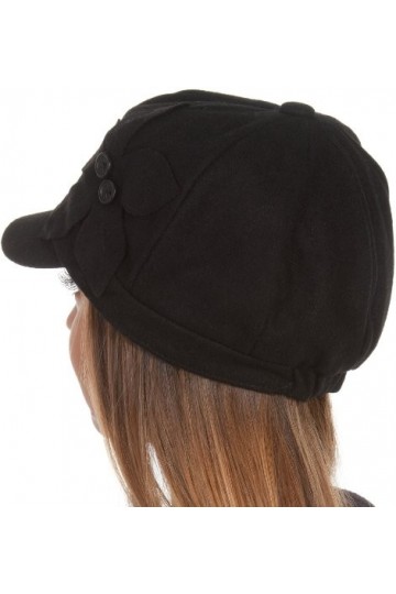 Sakkas EHA405BC Chapeau/Casquette Laine Hiver Unisexe de Vendeur de Journaux/Chauffeur de Taxi avec Accent Fleur en Bouton 6