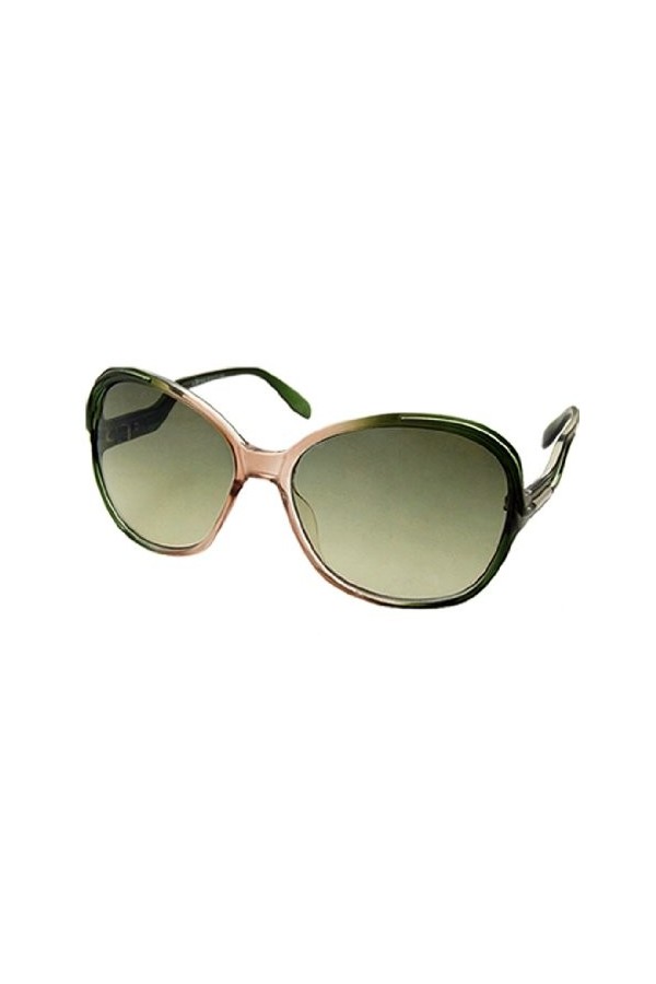 Ruilogod Lunettes de soleil pour dames de mode verte avec grosse lentille neuve