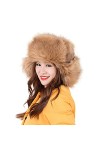 Ousyaah Chapeau Chapka en Fourrure de Renard Artificielle - Chapka Russe Fashion Chapeau de Trappeur Hiver Thermiques pour Fe