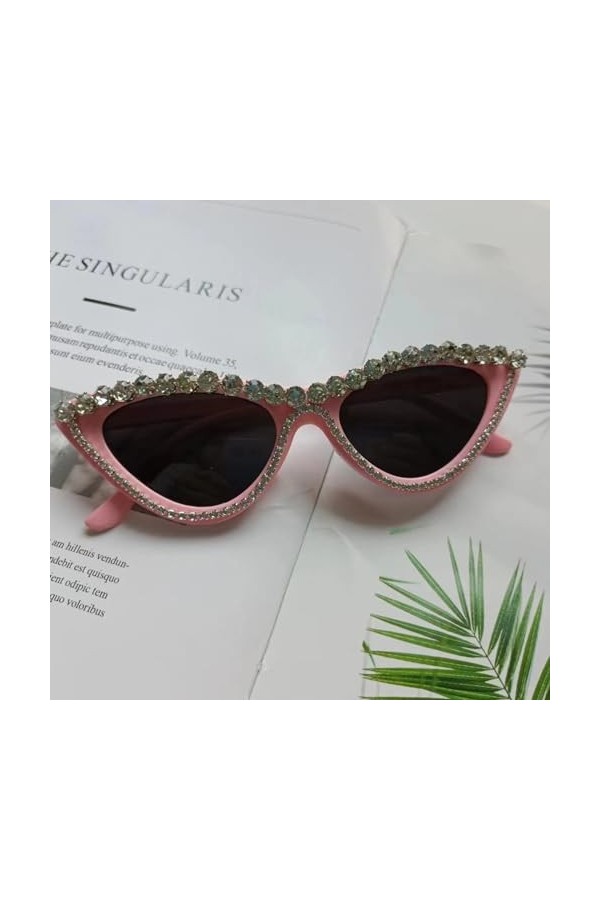 Mumuve Lunettes de soleil avec cadre œil de chat pour adulte - Pour carnaval - Pour fête de carnaval - Monture œil de chat - 