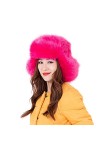 Ousyaah Chapeau Chapka en Fourrure de Renard Artificielle - Chapka Russe Fashion Chapeau de Trappeur Hiver Thermiques pour Fe