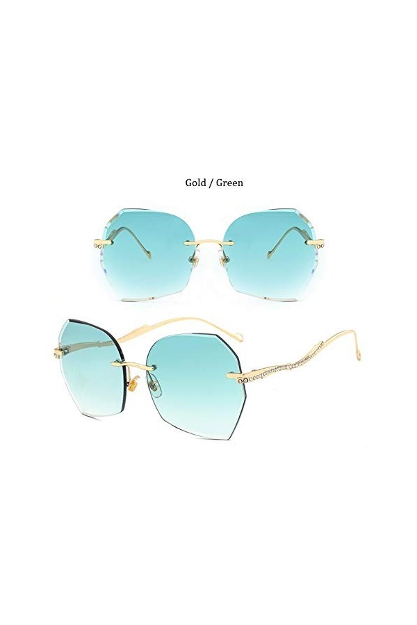 YIERJIU Lunettes Élégant Dame Irrégulière Cat Eye Lunettes de Soleil Femmes Lunettes De Cristal Lunettes de Soleil pour Femme