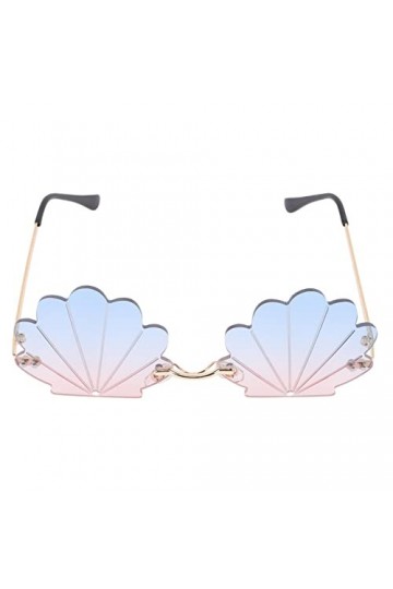 SOIMISS Lunettes Sans Monture Lunettes De Soleil Pour Femmes Transparent Sans Monture Vague Lunettes De Soleil Lunettes De So